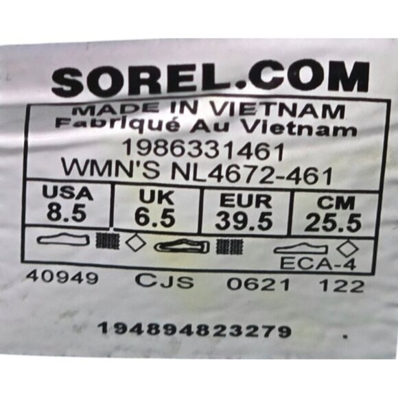 Sorel 8.5 Women's Kinetic RNEGD Lace Sneaker‎ Aqua/White - Picture 8 of 10